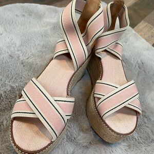 Tory Burch Pink Espadrille Sandals